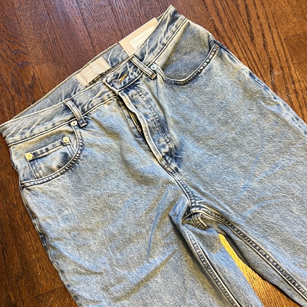 everlane 90s cheeky high rise denim 28 rigid NWT - Picture 2 of 9